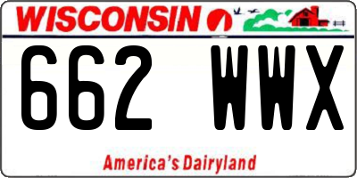 WI license plate 662WWX
