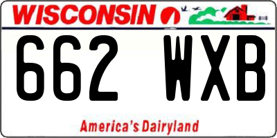 WI license plate 662WXB