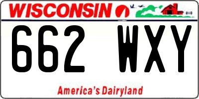 WI license plate 662WXY