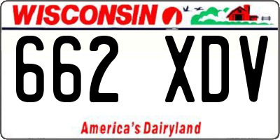 WI license plate 662XDV