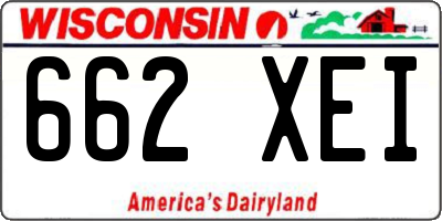 WI license plate 662XEI