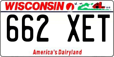 WI license plate 662XET