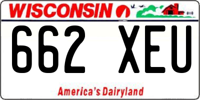 WI license plate 662XEU