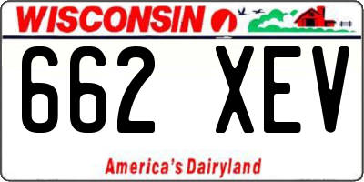 WI license plate 662XEV