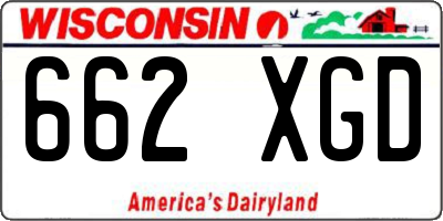 WI license plate 662XGD