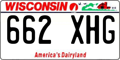 WI license plate 662XHG