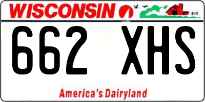 WI license plate 662XHS