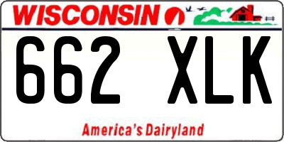 WI license plate 662XLK