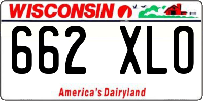 WI license plate 662XLO