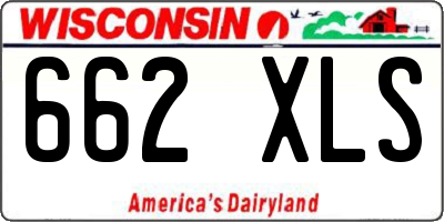 WI license plate 662XLS