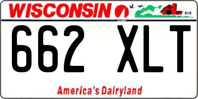 WI license plate 662XLT