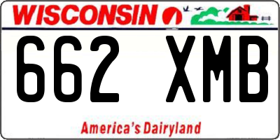 WI license plate 662XMB