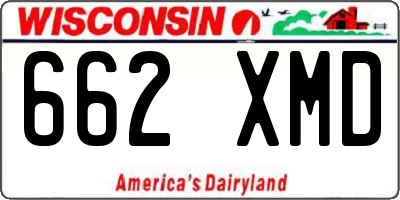 WI license plate 662XMD
