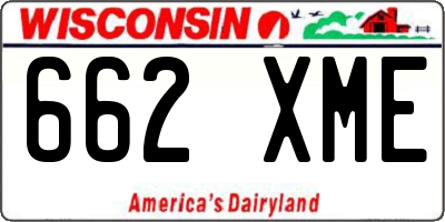 WI license plate 662XME
