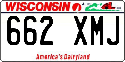 WI license plate 662XMJ