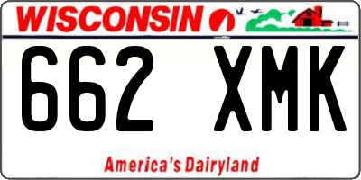 WI license plate 662XMK