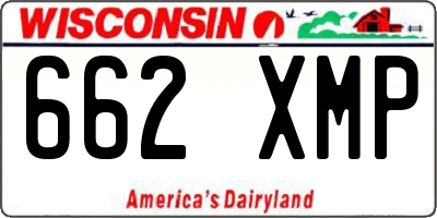 WI license plate 662XMP