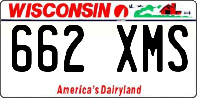 WI license plate 662XMS