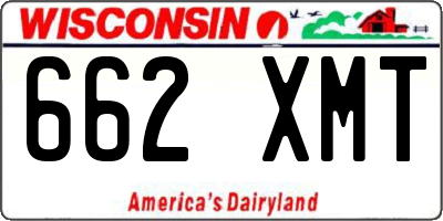 WI license plate 662XMT