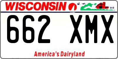 WI license plate 662XMX