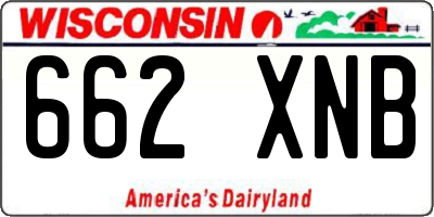 WI license plate 662XNB