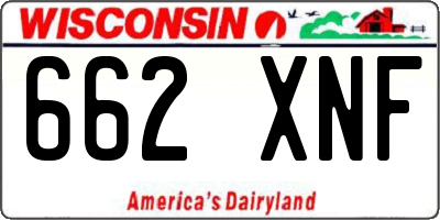 WI license plate 662XNF