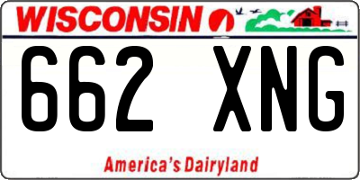WI license plate 662XNG