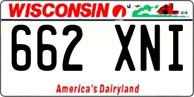 WI license plate 662XNI