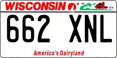 WI license plate 662XNL