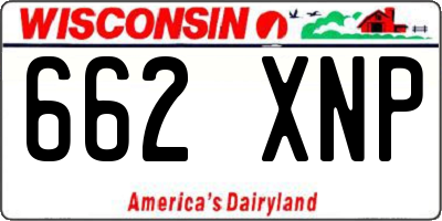 WI license plate 662XNP