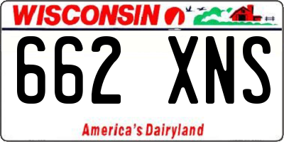 WI license plate 662XNS