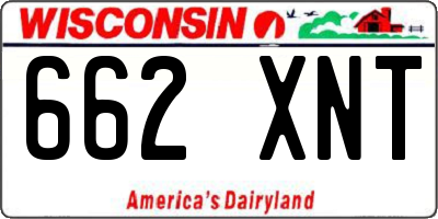 WI license plate 662XNT