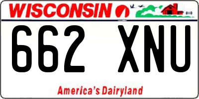WI license plate 662XNU