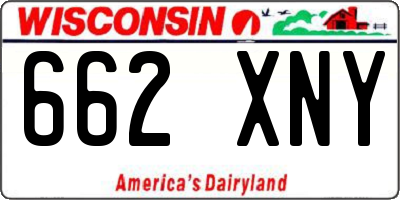 WI license plate 662XNY