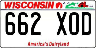 WI license plate 662XOD