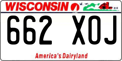 WI license plate 662XOJ