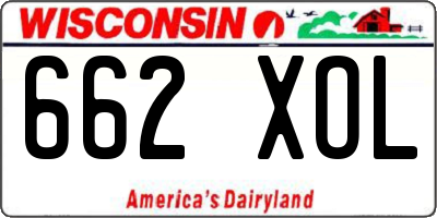 WI license plate 662XOL