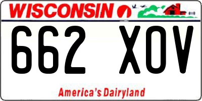 WI license plate 662XOV