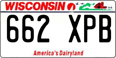 WI license plate 662XPB