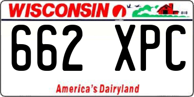 WI license plate 662XPC