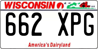 WI license plate 662XPG