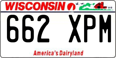 WI license plate 662XPM