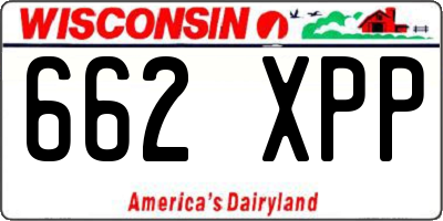WI license plate 662XPP
