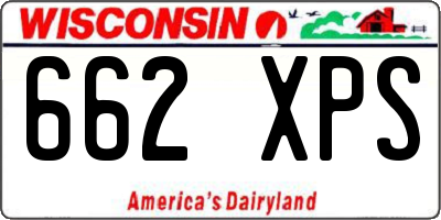 WI license plate 662XPS