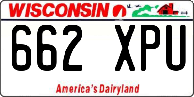 WI license plate 662XPU
