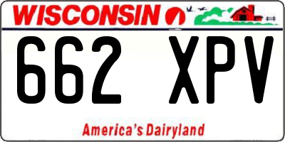WI license plate 662XPV