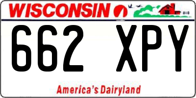 WI license plate 662XPY