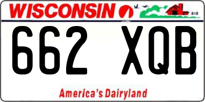 WI license plate 662XQB