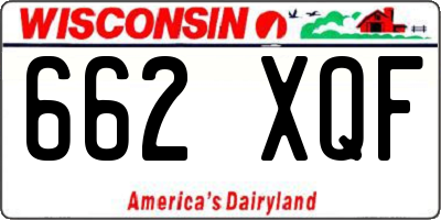 WI license plate 662XQF