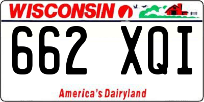 WI license plate 662XQI